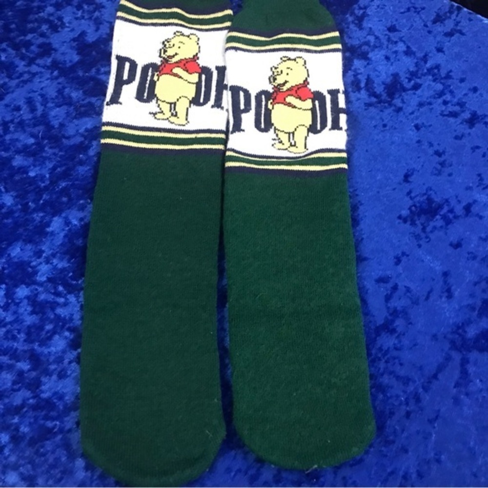 Vintage Disney Pooh Acrylic Long Winter Slipper Socks